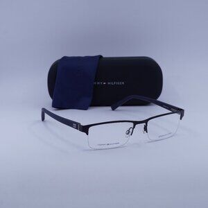 Tommy Hilfiger TH 1759 0FLL 00 Rectangle Eyeglasses – Matte Blue 54mm